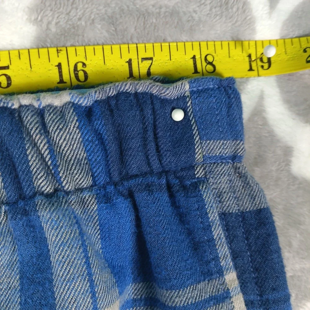 Savage X Fenty Pajama Set Women Plus Size 20 Blue Plaid Two Piece Sleepwear Cozy